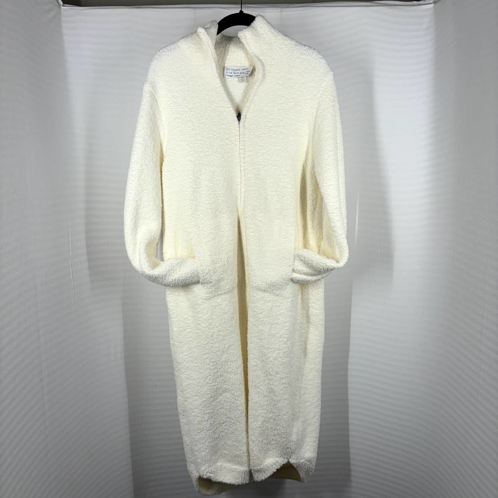 Barefoot Dreams CozyChic Size Small/Medium Ivory Half Zip Short Lounger